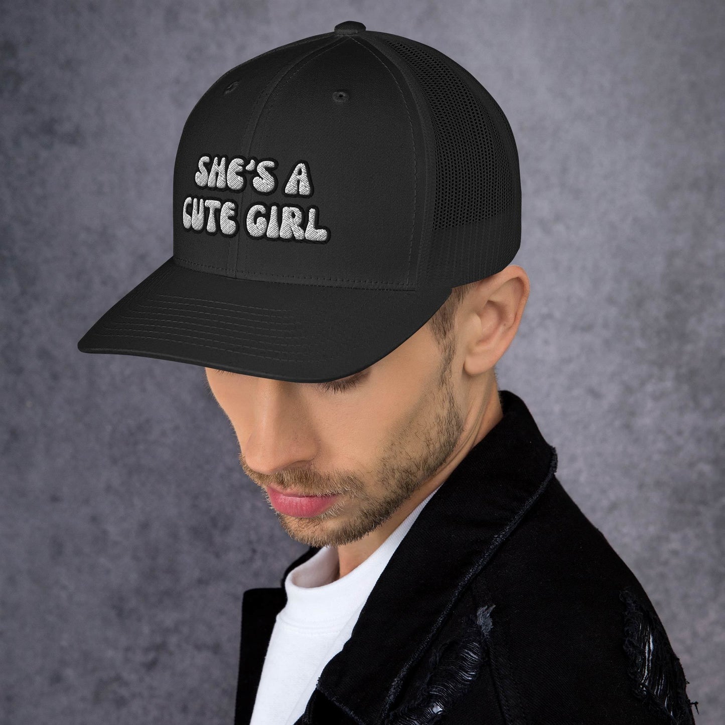 “She’s A Cute Girl” Trucker Hat