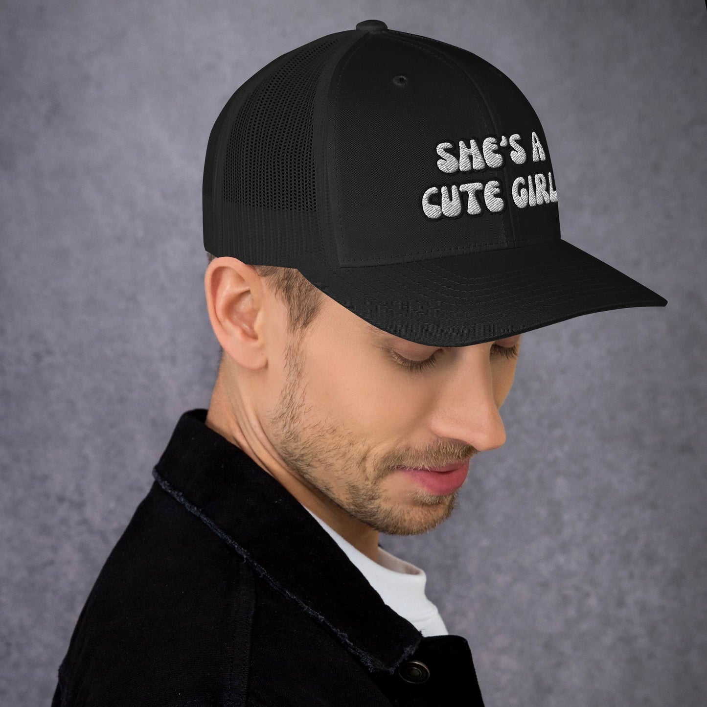 “She’s A Cute Girl” Trucker Hat