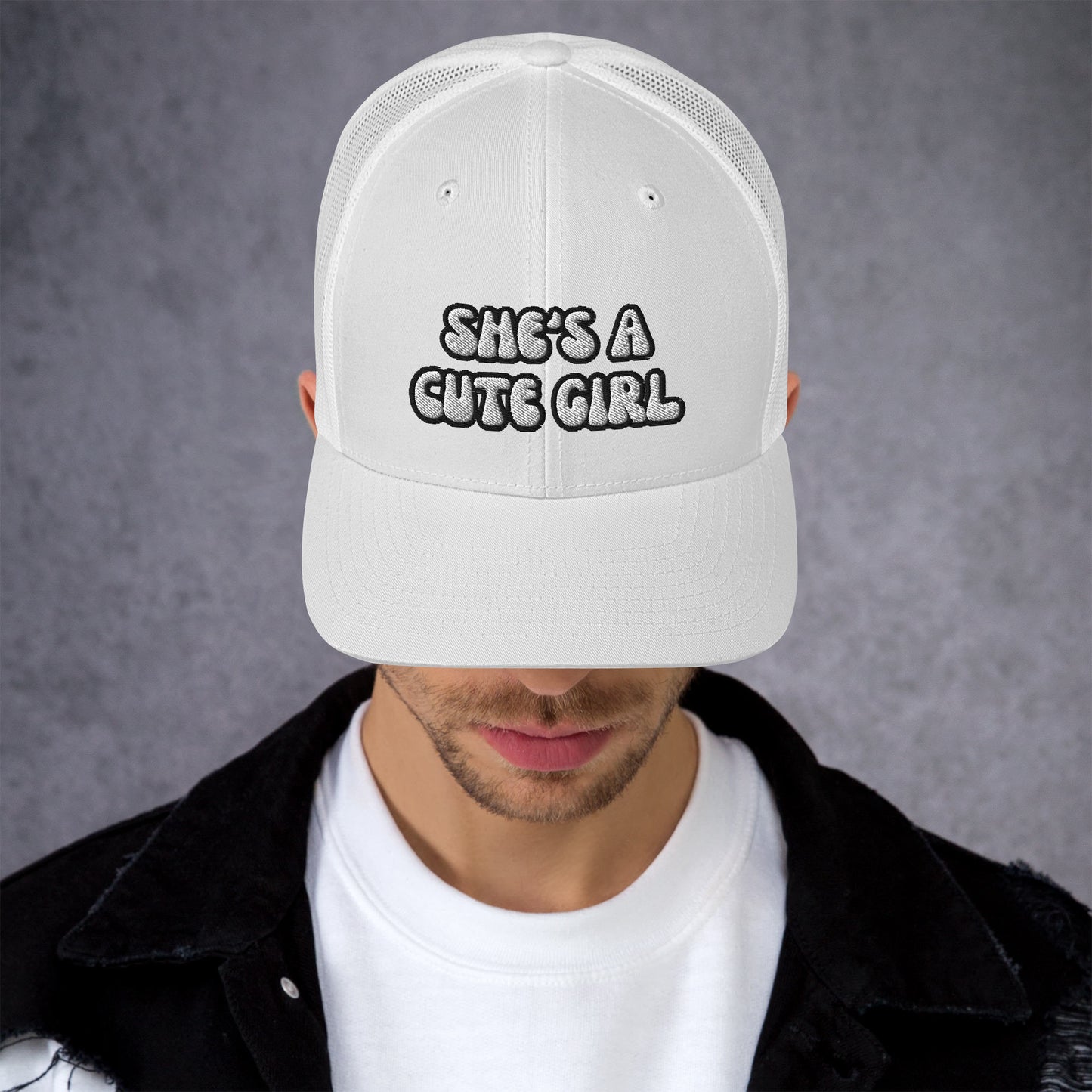 “She’s A Cute Girl” Trucker Hat